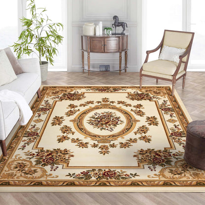 Le Petit Palais Ivory Traditional Rug Well Woven