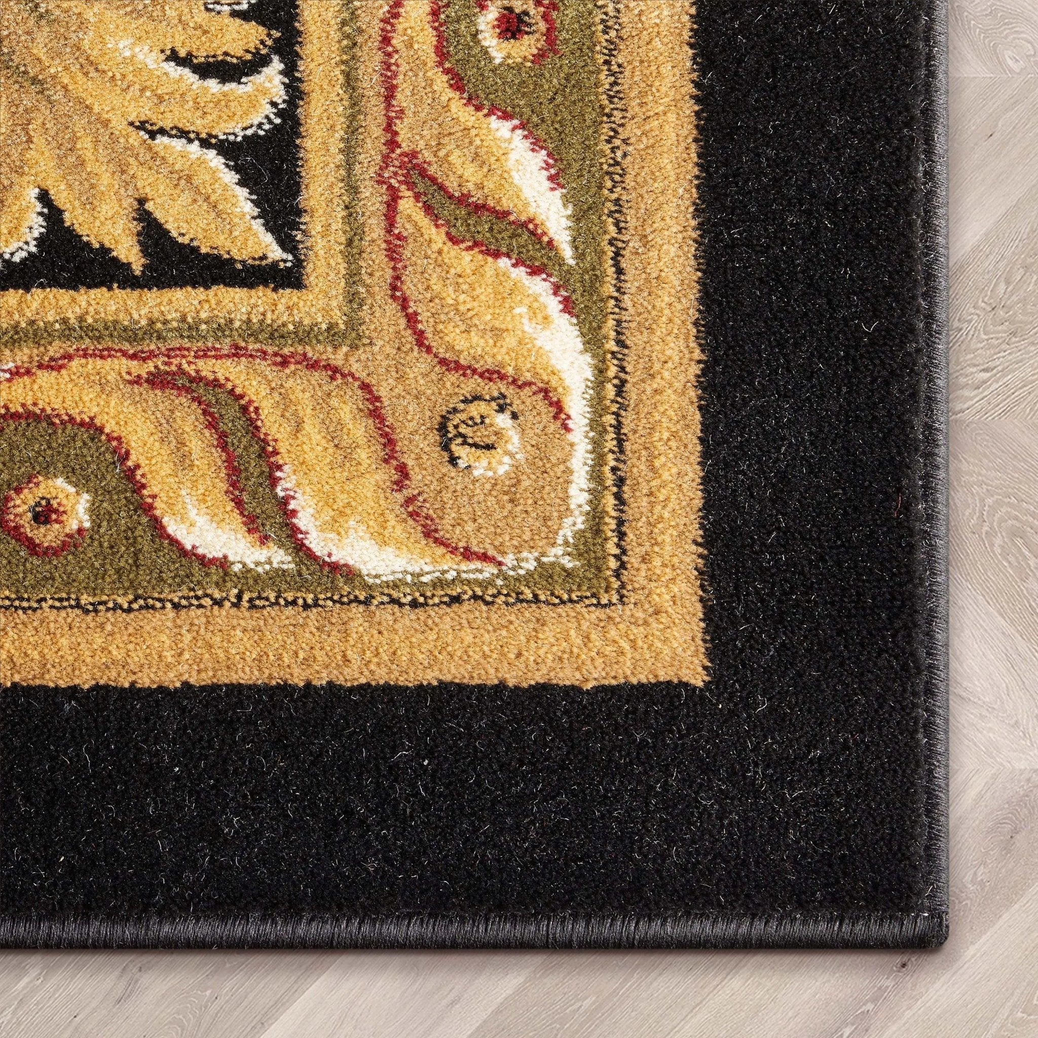 Le Petit Palais Black Traditional Rug Well Woven