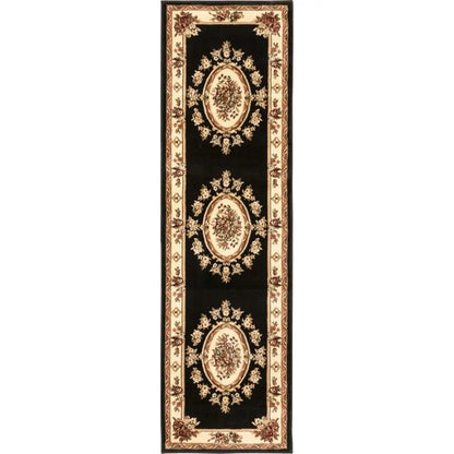 Le Petit Palais Black Traditional Rug Well Woven