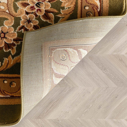 Le Petit Palais Green Traditional Rug Well Woven