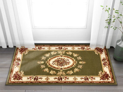 Le Petit Palais Green Traditional Rug Well Woven