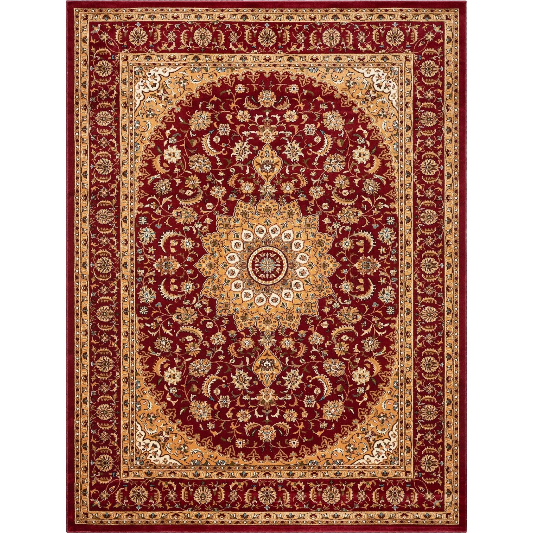 Aviva Red Traditional Rug Well Woven