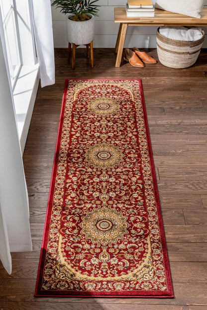 Aviva Red Traditional Rug Well Woven