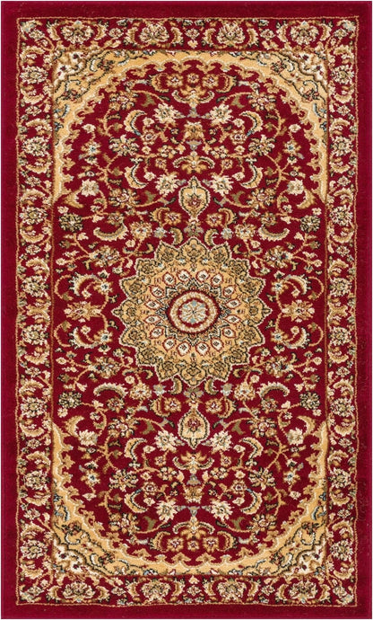 Aviva Red Traditional Rug Well Woven