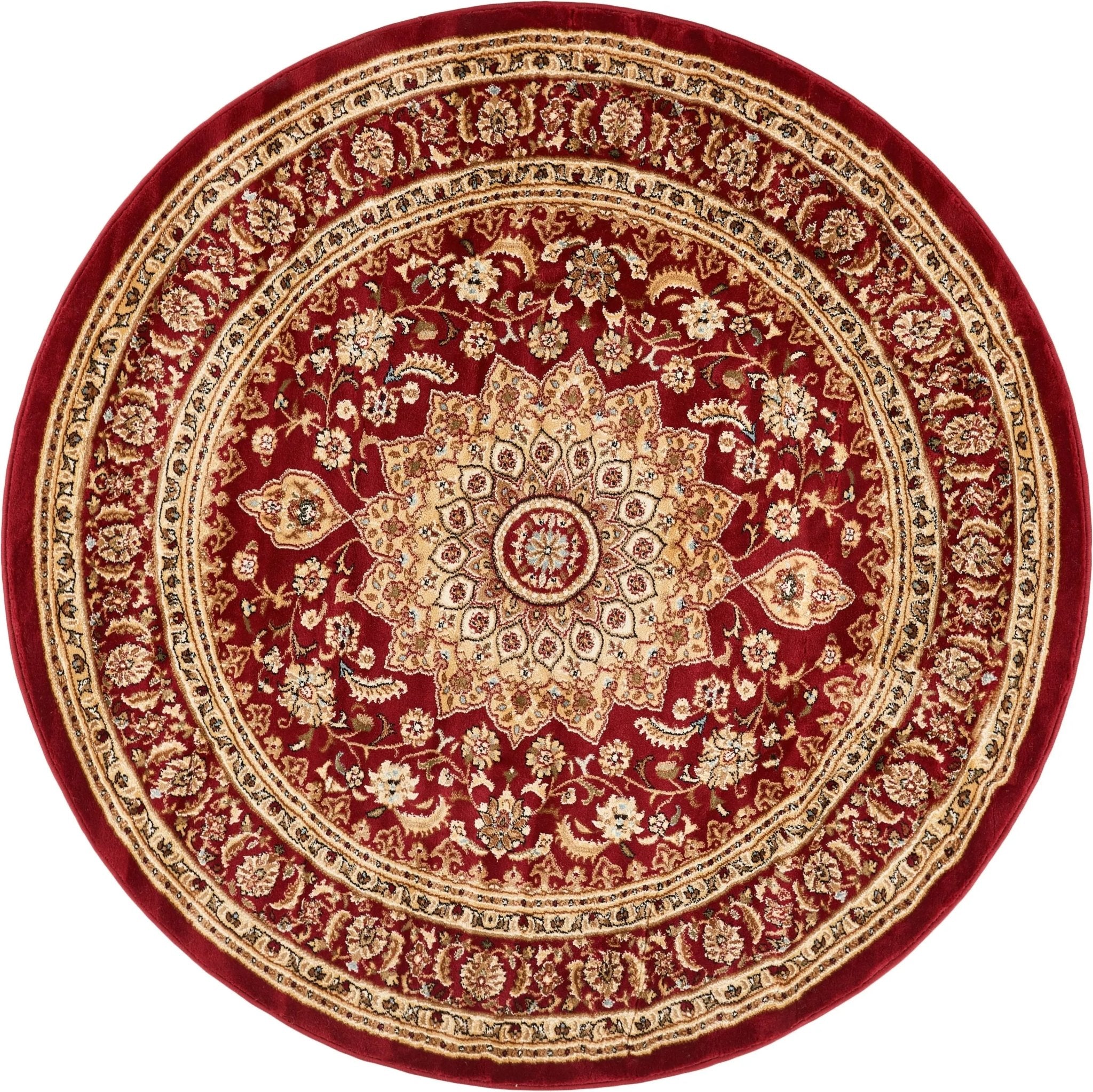 Aviva Red Traditional Rug Well Woven