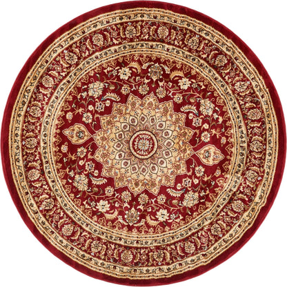 Aviva Red Traditional Rug Well Woven
