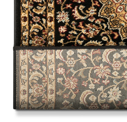 Aviva Custom Size Runner Traditional Black Choose Your Width x Choose Your Length Hallway Runner Rug Well Woven