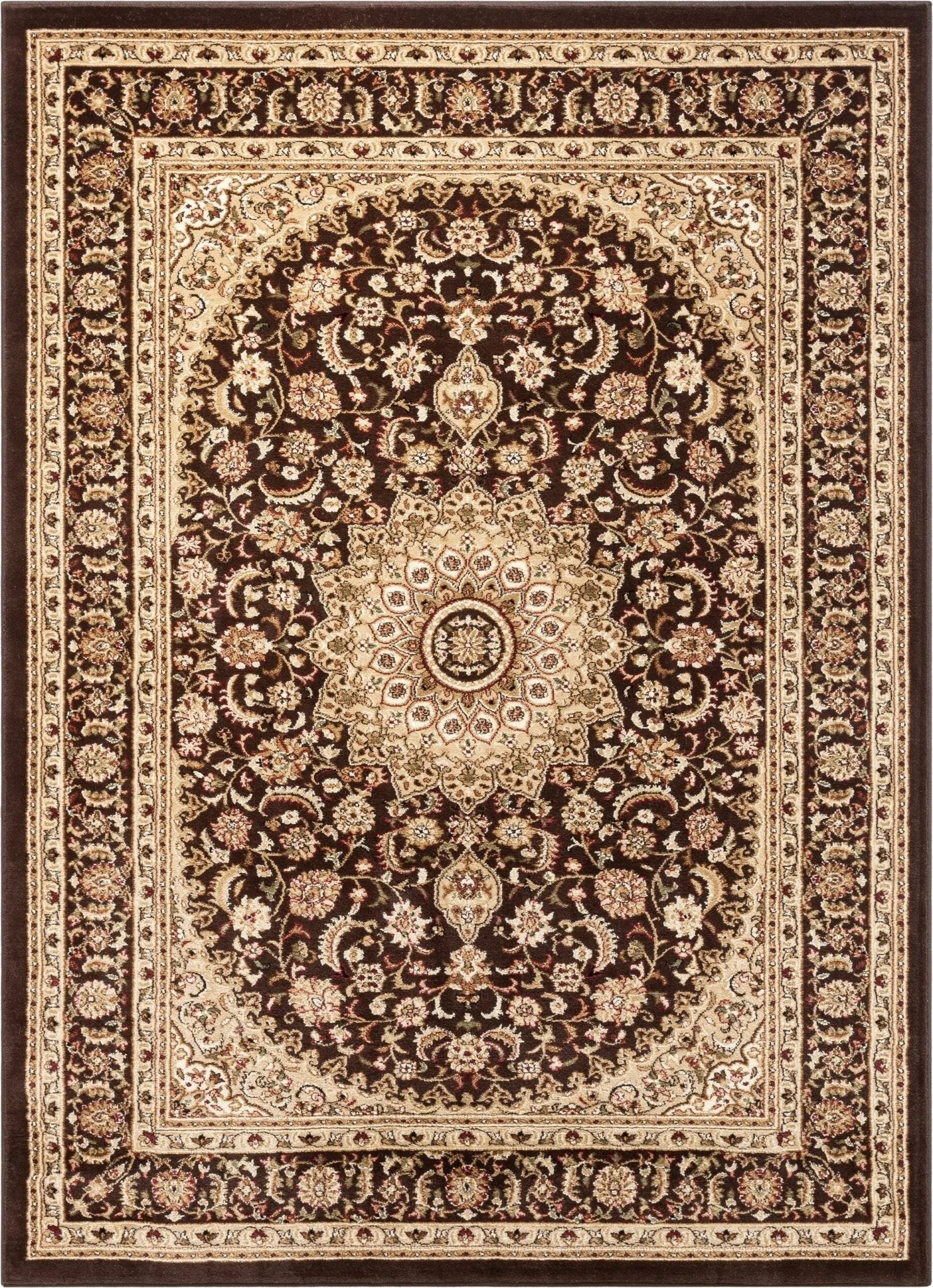 Aviva Brown Traditional Rug Well Woven