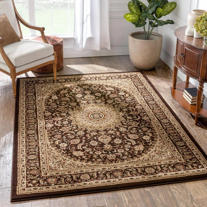 Aviva Brown Traditional Rug Well Woven