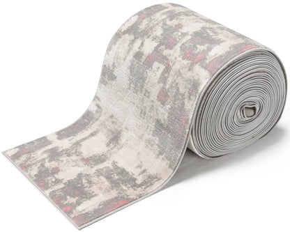 Custom Size Runner Kalia Abstract Modern Grey Blush 27 Inch Wide x Choose Your Length Hallway Runner Rug Well Woven