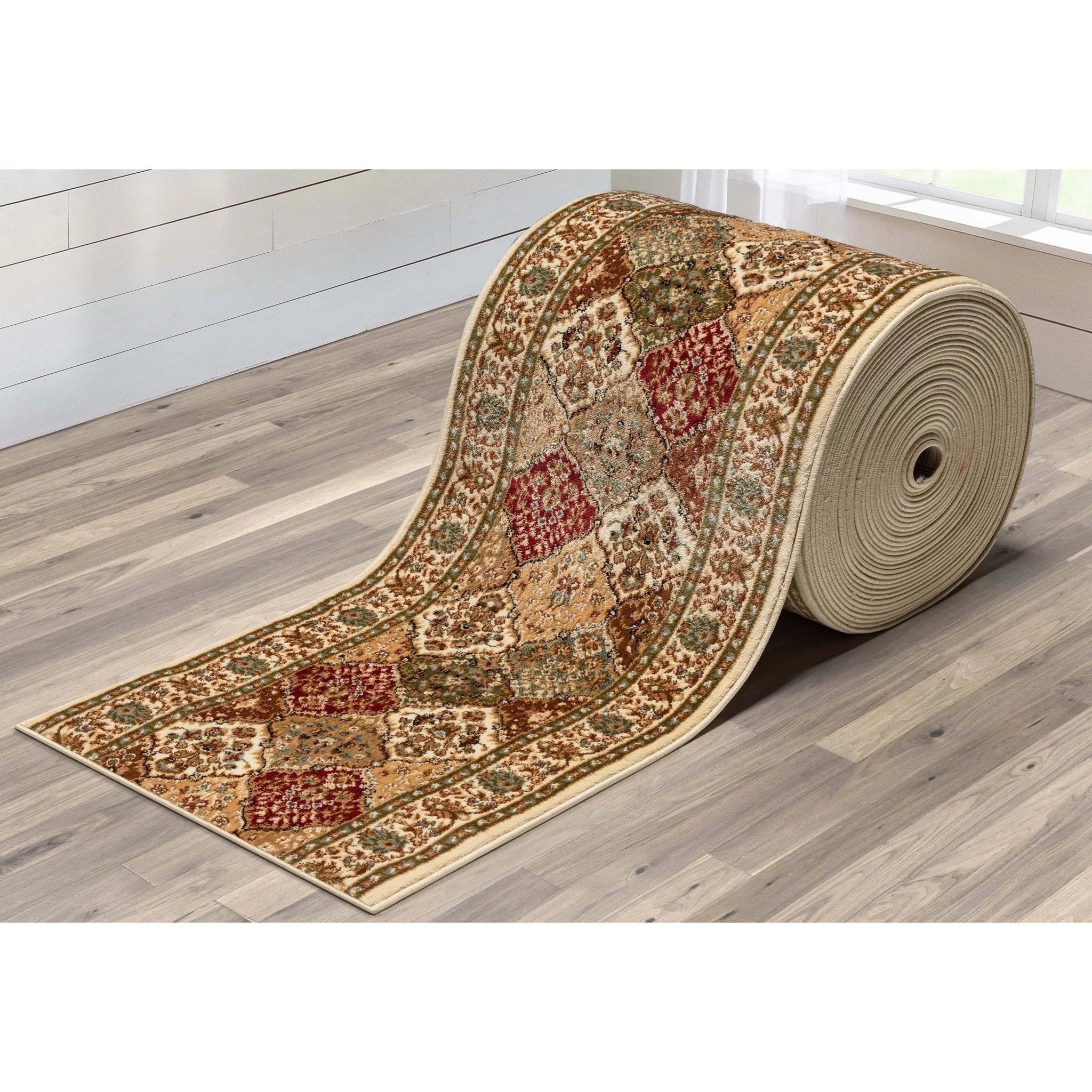 Custom Size Runner Emine Persian Trellis Transitional Red 27 Inch Wide x Choose Your Length Hallway Runner Rug Well Woven