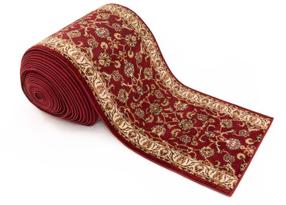 Sarouk Custom Size Runner Traditional Red 27 Inch Wide x Choose Your Length Hallway Runner Rug Well Woven