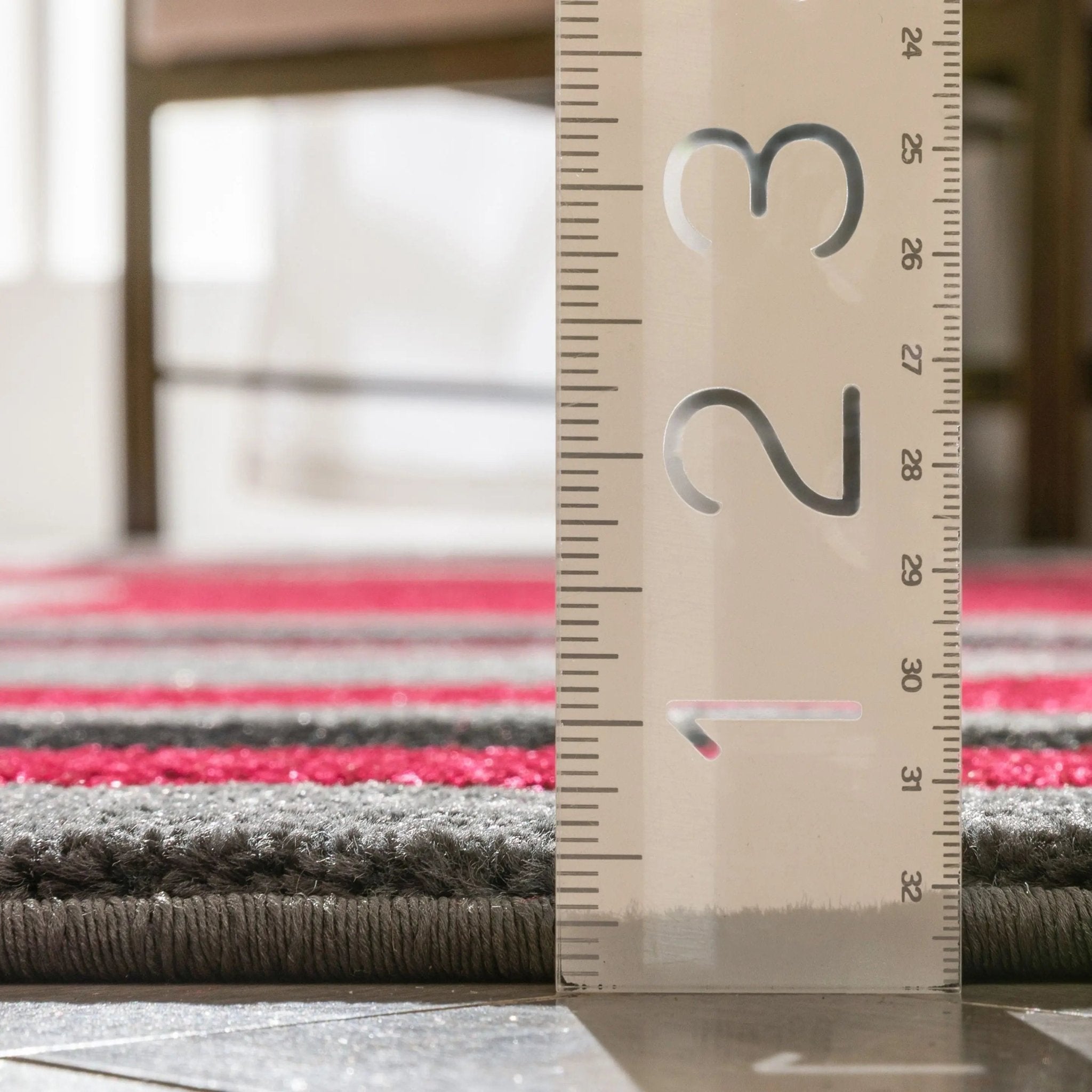 Galaxy Waves Grey Red Modern Geometric Rug Well Woven