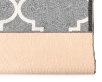 Brooklyn Trellis Custom Size Runner Modern Grey 31 Inch Wide x Choose Your Length Machine Washable Hallway Runner Rug Well Woven