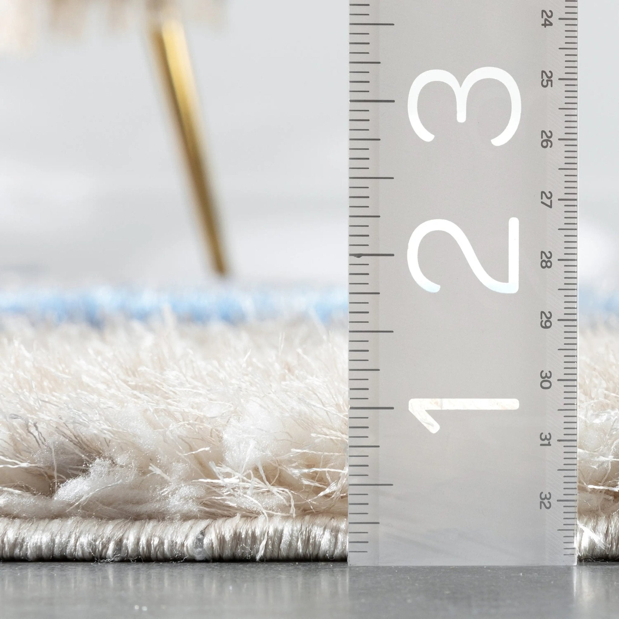 Sariah Modern Abstract Ivory Blue Shag Rug Well Woven