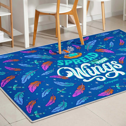 Crayola Spread Your Wings Blue Area Rug By Well Woven Well Woven