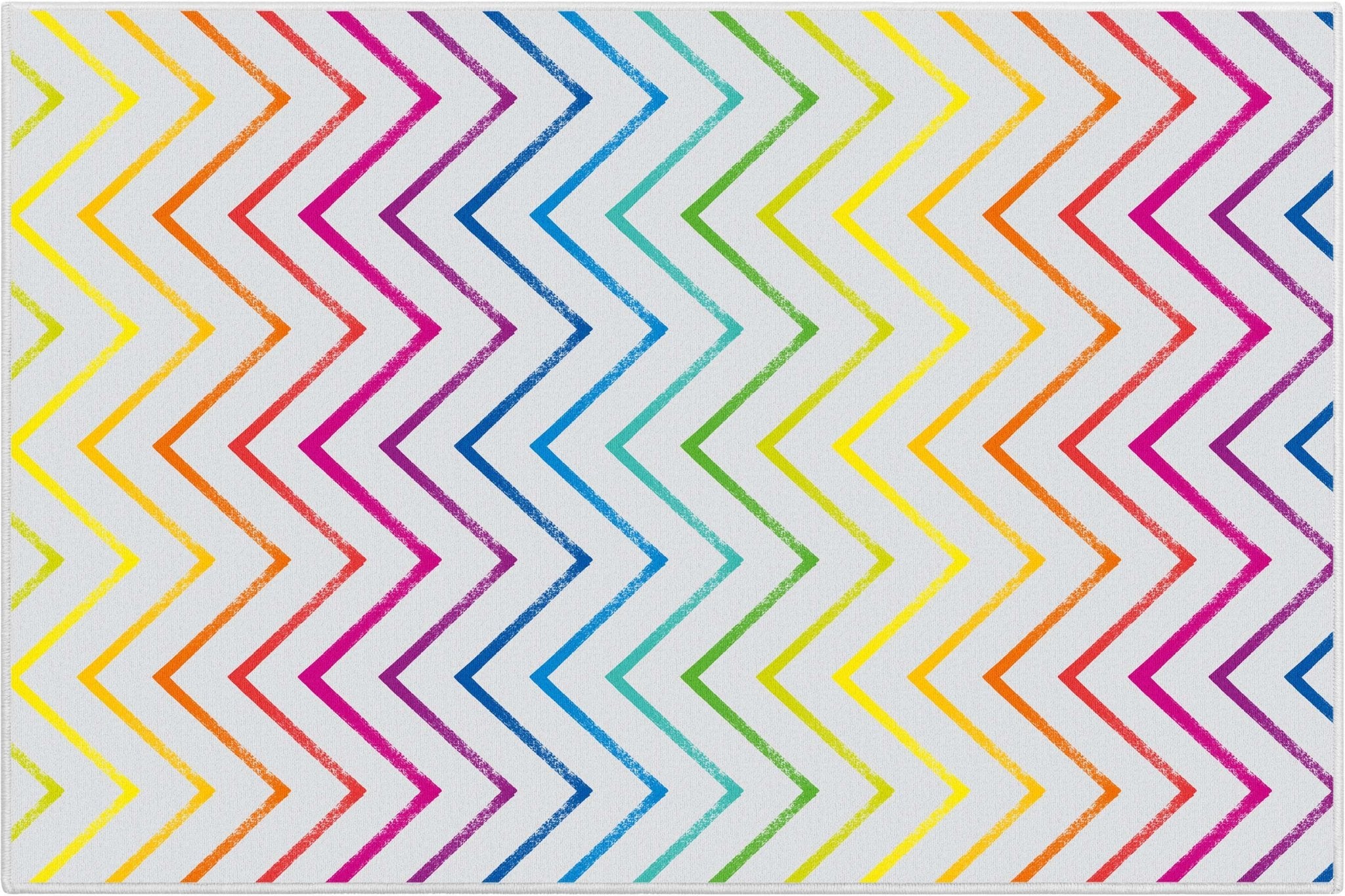 Crayola Zig Zag Multicolor Area Rug By Well Woven Well Woven