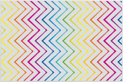 Crayola Zig Zag Multicolor Area Rug By Well Woven Well Woven