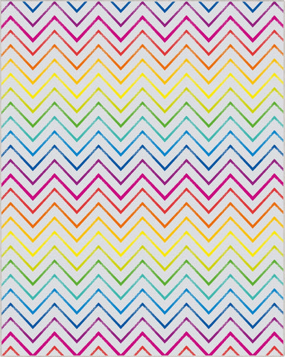 Crayola Zig Zag Multicolor Area Rug By Well Woven Well Woven