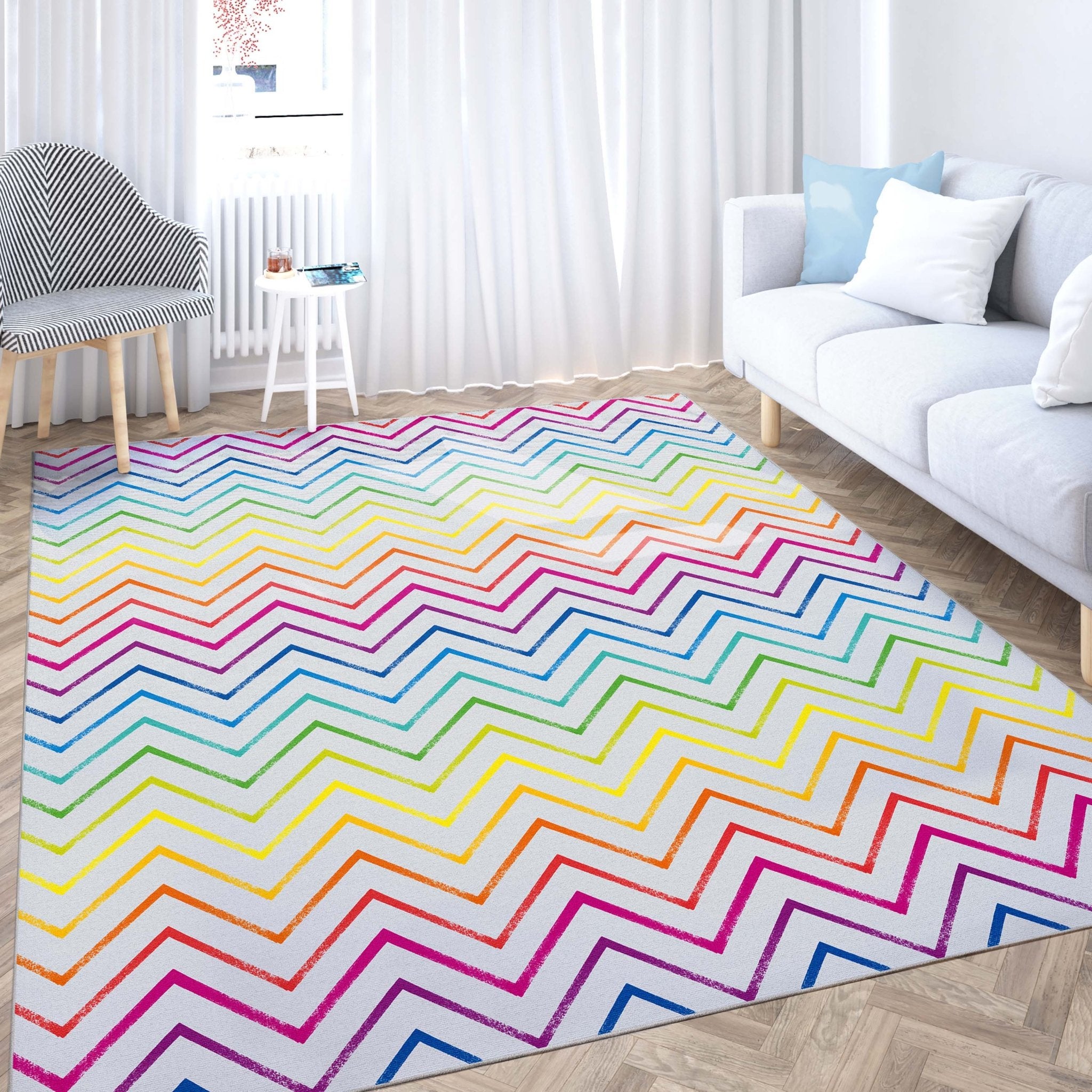Crayola Zig Zag Multicolor Area Rug By Well Woven Well Woven