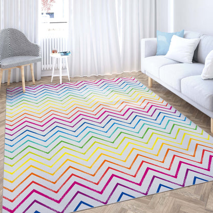 Crayola Zig Zag Multicolor Area Rug By Well Woven Well Woven
