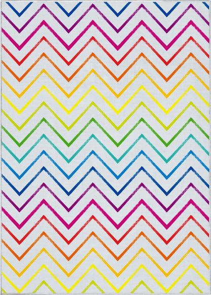 Crayola Zig Zag Multicolor Area Rug By Well Woven Well Woven