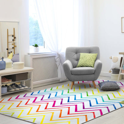 Crayola Zig Zag Multicolor Area Rug By Well Woven Well Woven