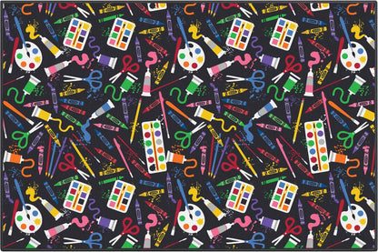 Crayola Art Supplies Black Area Rug By Well Woven Well Woven