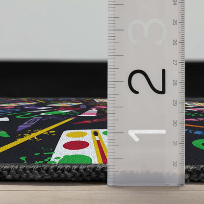 Crayola Art Supplies Black Area Rug By Well Woven Well Woven