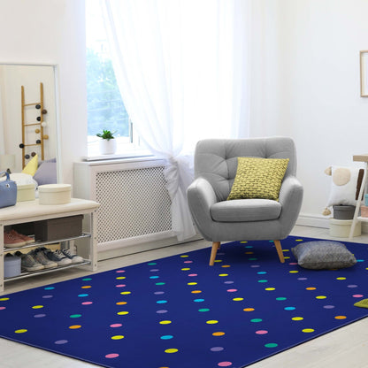 Crayola Polka Dot Blue Area Rug By Well Woven Well Woven
