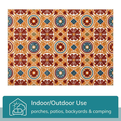 Audun Modern Geometric Indoor/Outdoor Red High-Low Rug Well Woven