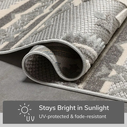 Mamba Grey Modern Indoor Outdoor Rug Well Woven