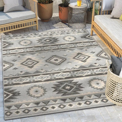 Mamba Grey Modern Indoor Outdoor Rug Well Woven