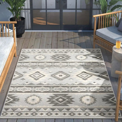 Mamba Grey Modern Indoor Outdoor Rug Well Woven