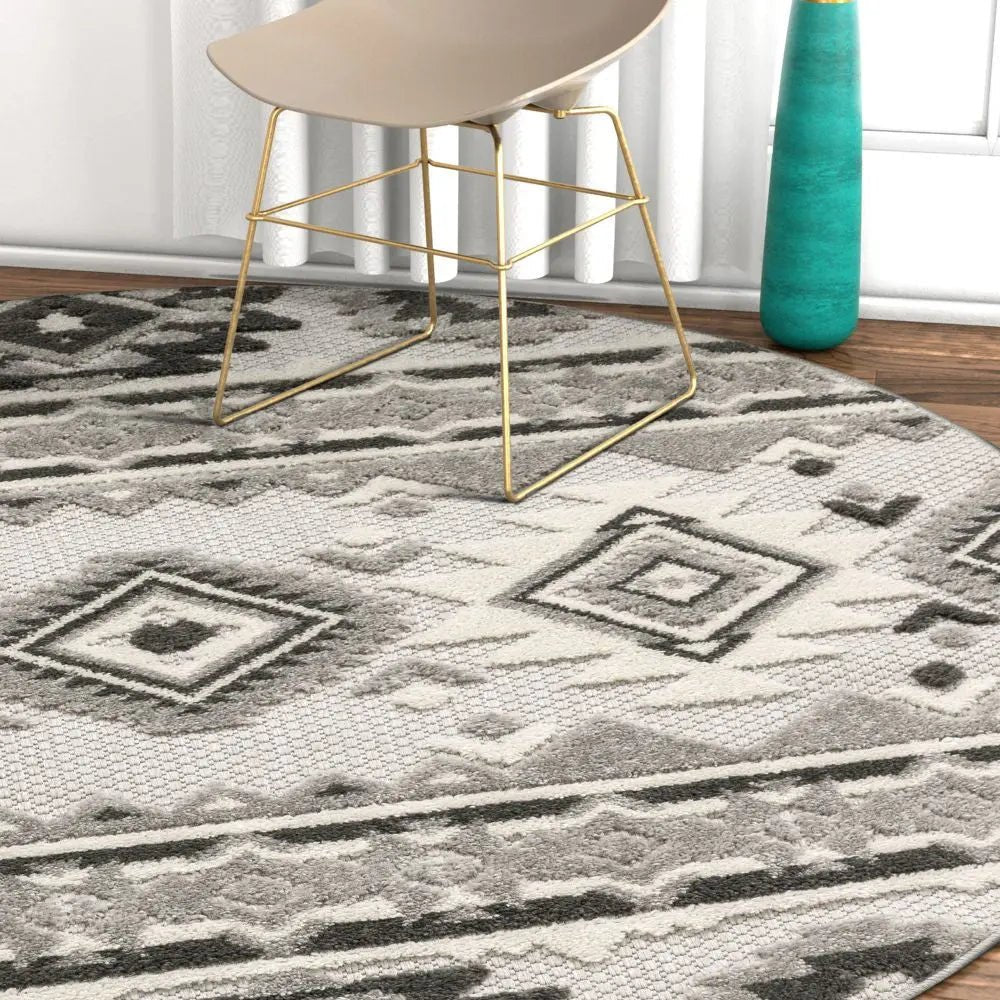 Mamba Grey Modern Indoor Outdoor Rug Well Woven