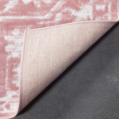 Disa Vintage Medallion Blush Soft Rug By Chill Rugs Well Woven