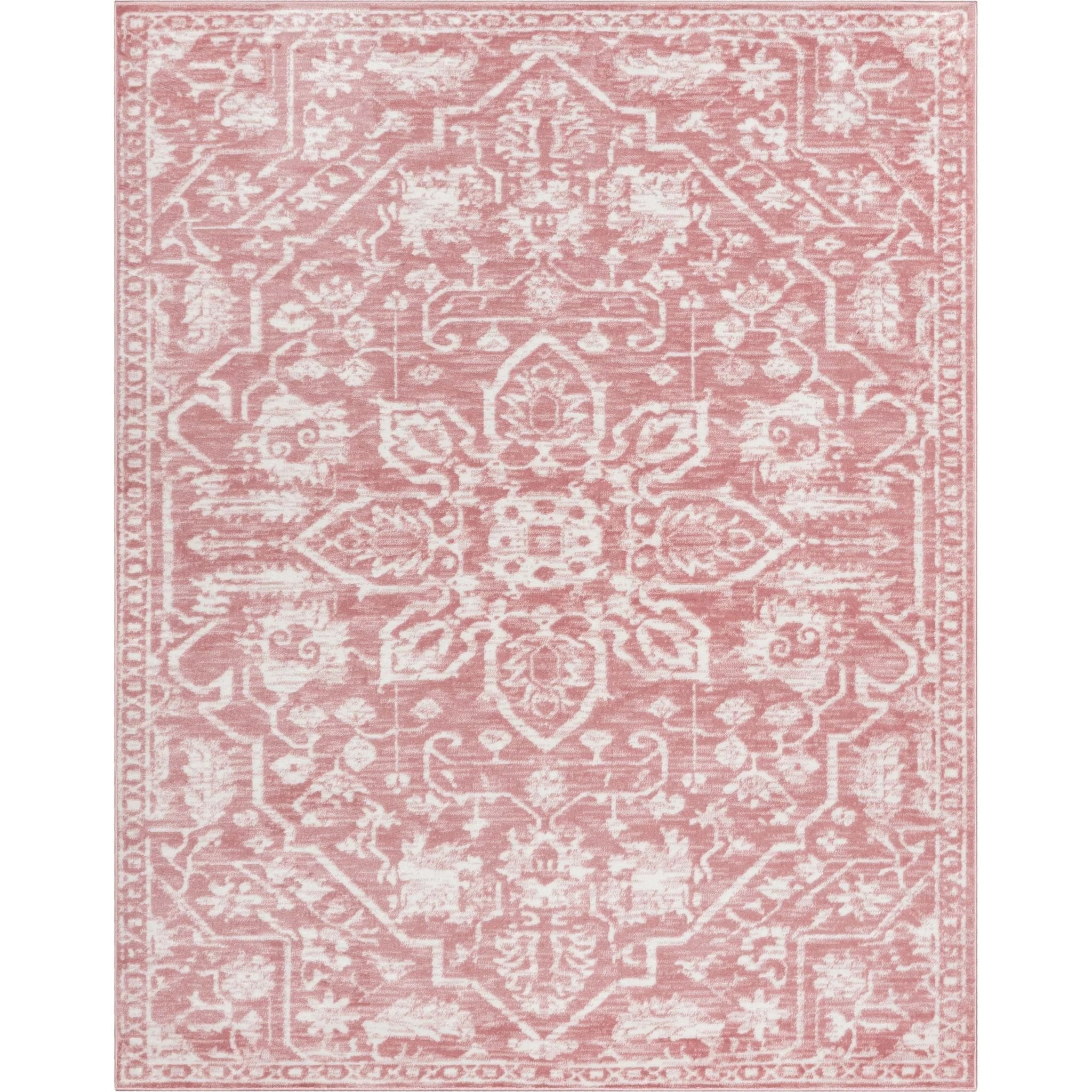 Disa Vintage Medallion Blush Soft Rug By Chill Rugs Well Woven