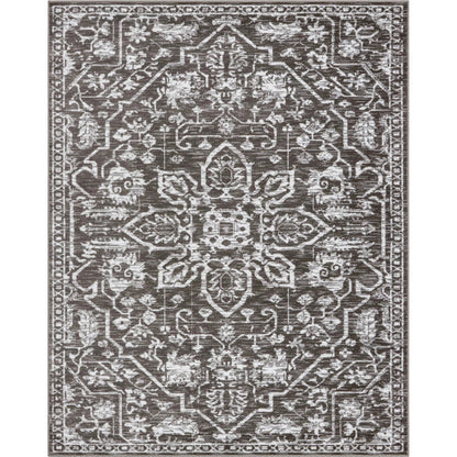 Disa Vintage Medallion Grey Soft Rug By Chill Rugs Well Woven