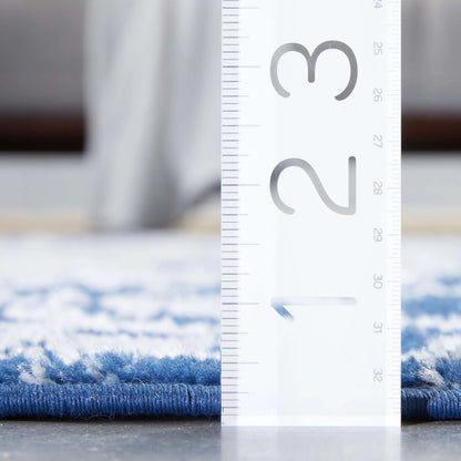 Disa Vintage Medallion Dark Blue Soft Rug By Chill Rugs Well Woven