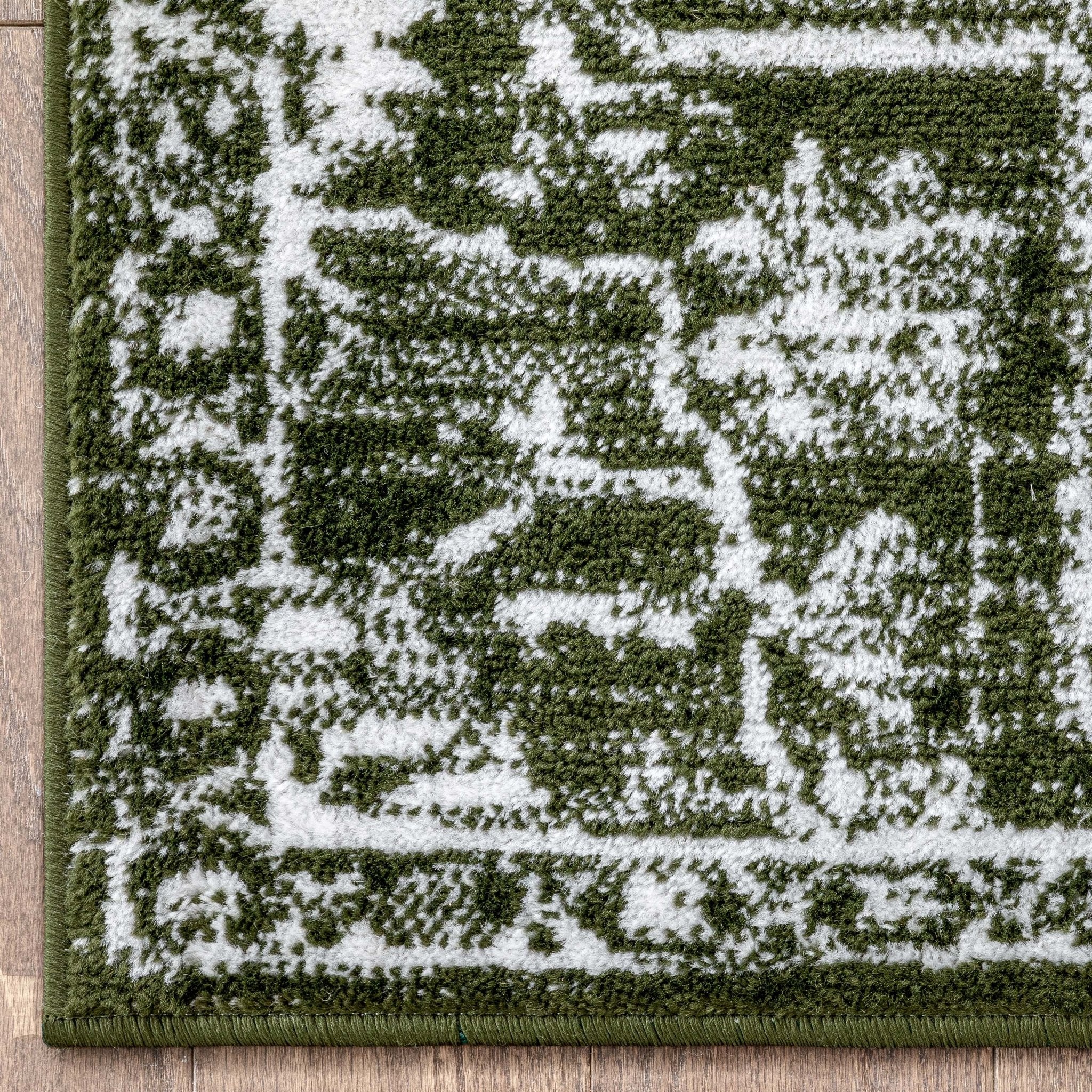 Disa Vintage Medallion Green Soft Rug By Chill Rugs Well Woven