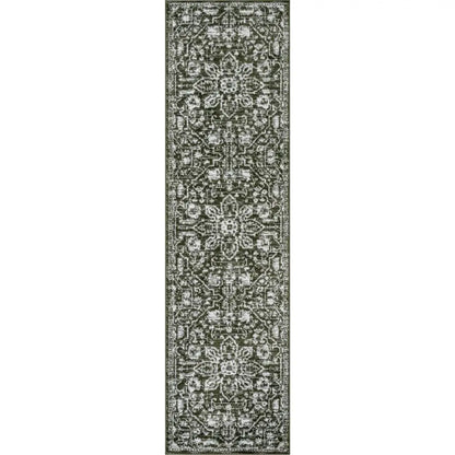 Disa Vintage Medallion Green Soft Rug By Chill Rugs Well Woven