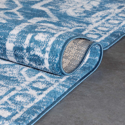 Disa Vintage Medallion Light Blue Soft Rug By Chill Rugs Well Woven