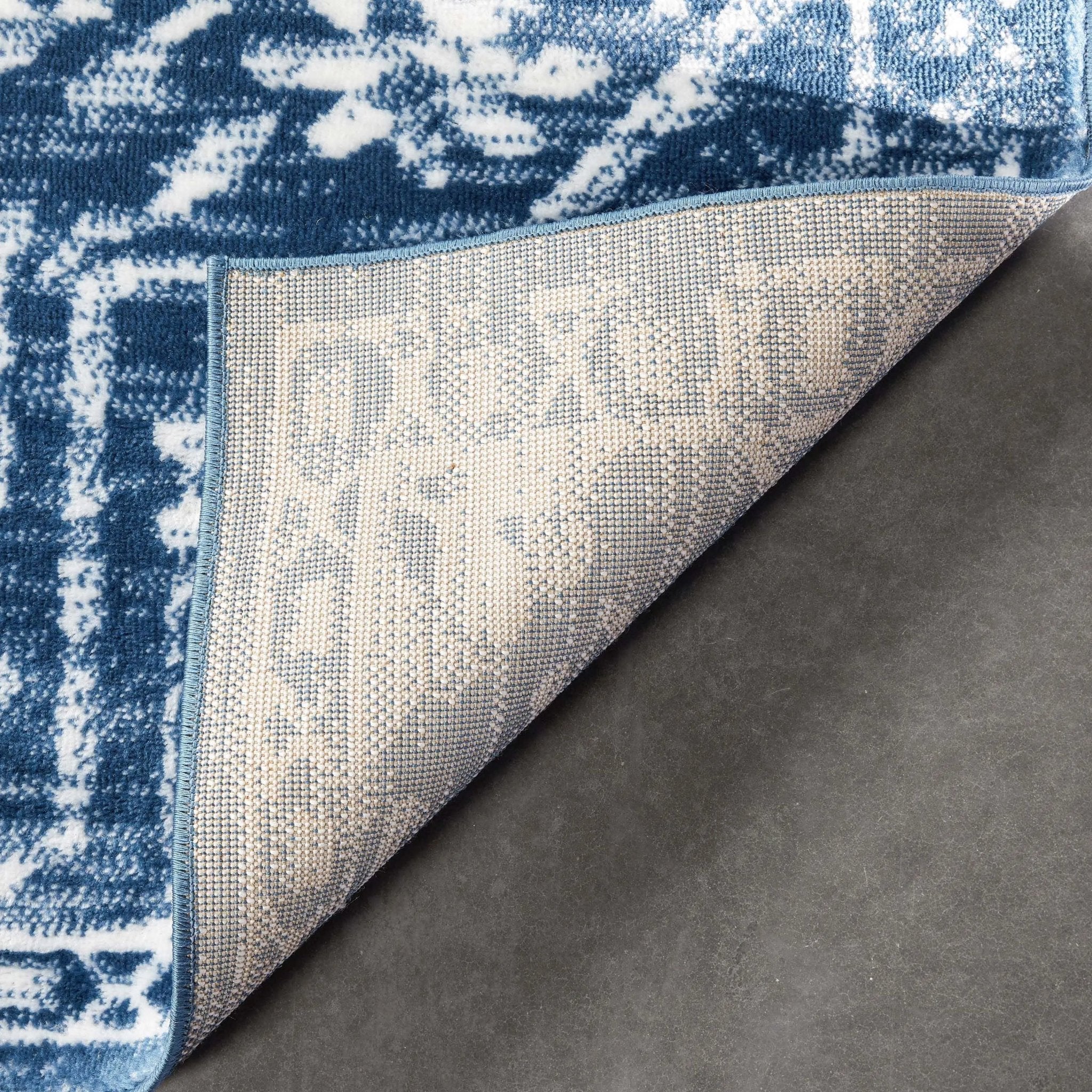 Disa Vintage Medallion Light Blue Soft Rug By Chill Rugs Well Woven