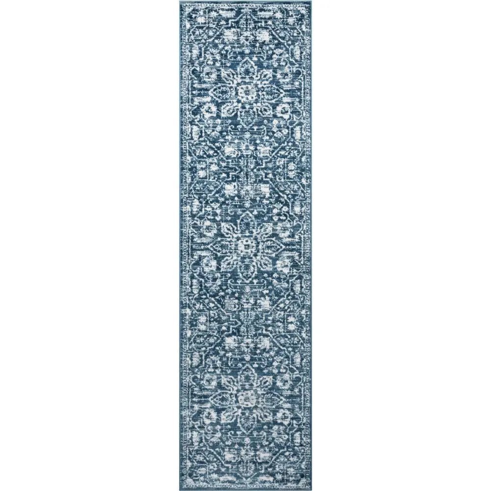Disa Vintage Medallion Light Blue Soft Rug By Chill Rugs Well Woven