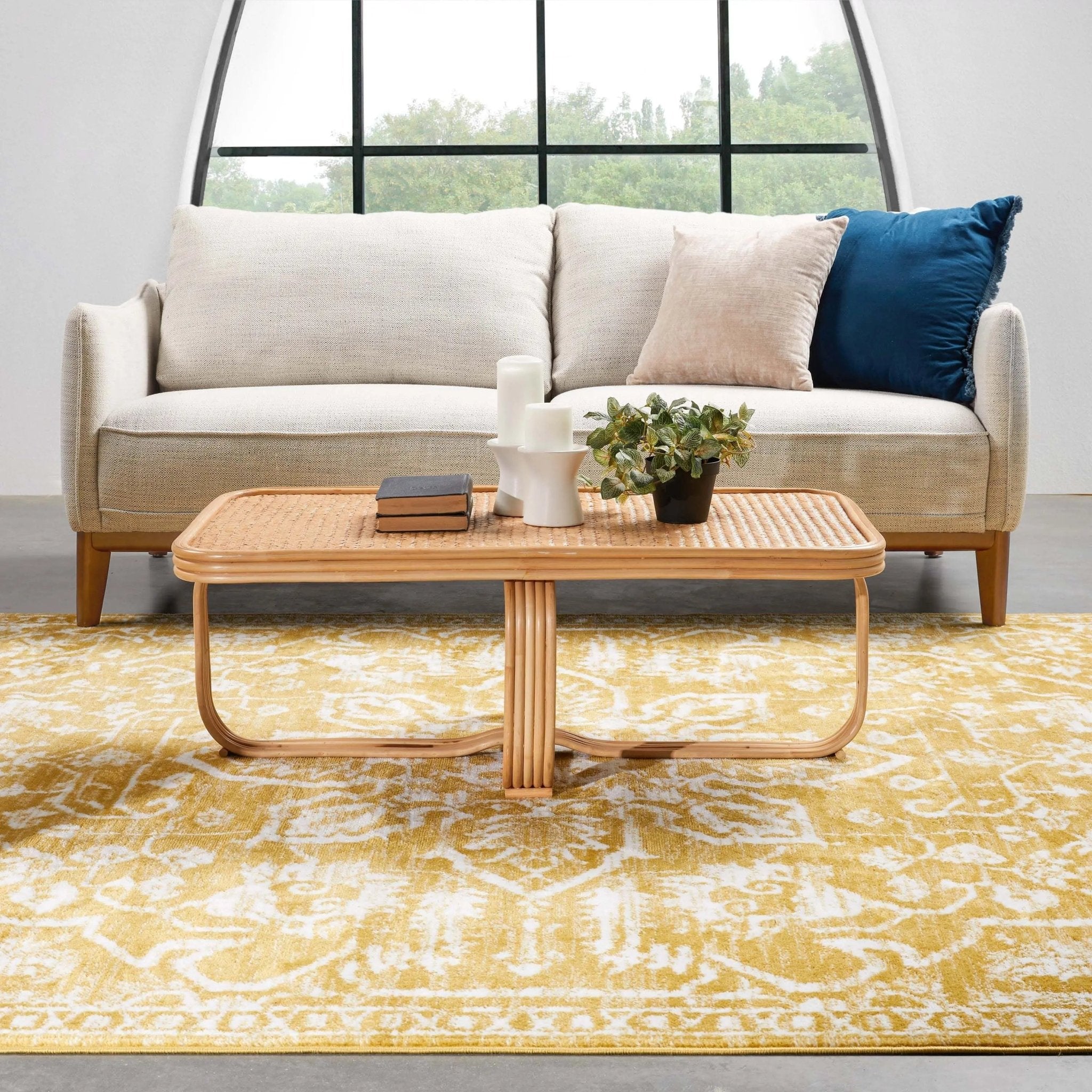 Disa Vintage Medallion Gold Soft Rug By Chill Rugs Well Woven