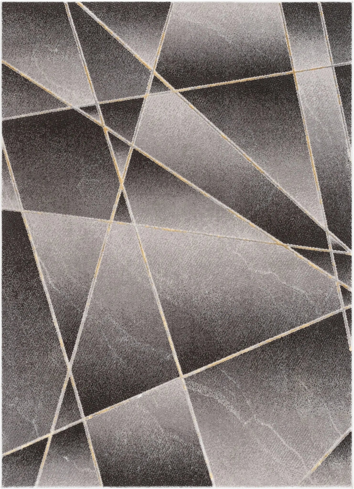 Arthur Retro Geometric Marble Pattern Grey Glam Rug Well Woven