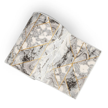 Custom Size Runner Arlo Retro Mosaic Marble Pattern Grey Choose Your Width x Choose Your Length Hallway Runner Rug Well Woven