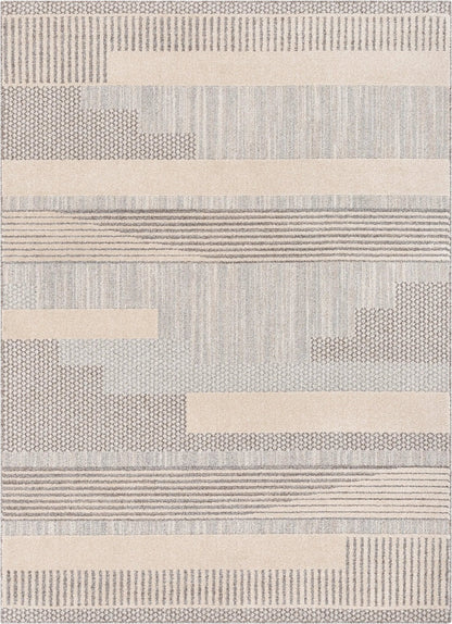 Briar Tribal Geometric Abstract Beige Looped Pile Rug Well Woven