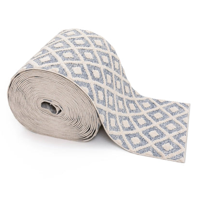 Custom Size Runner Ailey Moroccan Lattice Trellis Blue Choose Your Width x Choose Your Length Hallway Runner Rug Well Woven