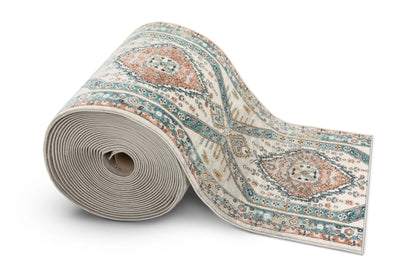 Julita Custom Size Runner Medallion Oriental Blue  Choose Your Width x Choose Your Length Hallway Runner Rug Well Woven